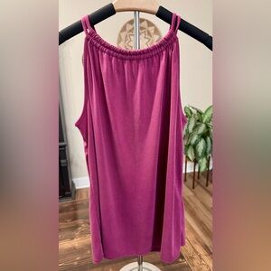 NEW Green Envelope Magenta Ribbed Tank Top Size M